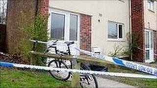 The area around the house was sealed off