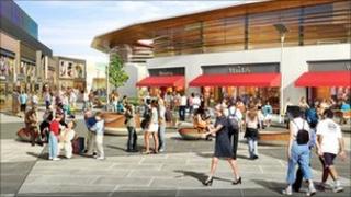 Artist impression of The Crescent in Hinckley