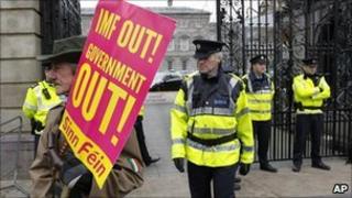 Protesters in Dublin
