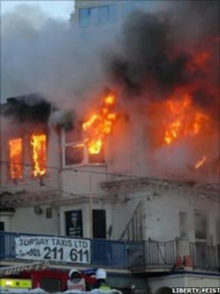 Torquay fire, photographed by Liberty Feist