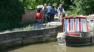 Narrow boat on a canal