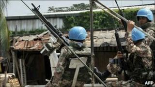 UN troops in Abidjan, 25 Dec