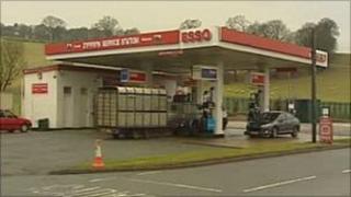 Esso garage in Ruthin