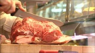 Butcher meat