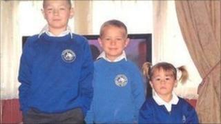 L-R William, Anthony (AJ) and Maddie Hudson