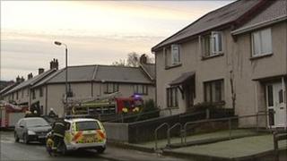 Four people were rescued from the fire including a baby