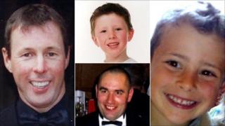 Clockwise from left, Colin McRae, Johnny McRae, Ben Porcelli and Graeme Duncan