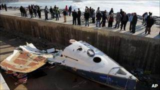 Wreckage of yacht Water Waves