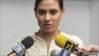 Anat Kamm in Tel Aviv district court. 6 Feb 2011
