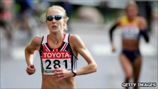 Long distance runner Paula Radcliffe