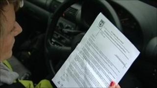 Parent with letter