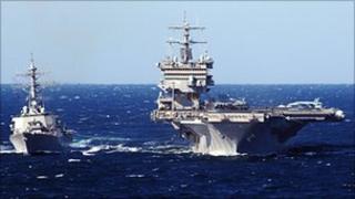 USS Enterprise (right)