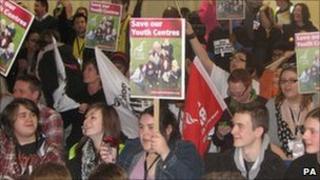 Rally in Solihull against cuts to youth services