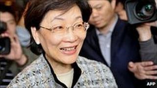 Former justice minister Wang Ching-feng (file image)