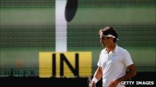 Roger Federer and Hawk-Eye