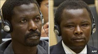 Saleh Mohammed Jerbo Jamus (l) and Abdallah Banda Abakaer Nourain (r)