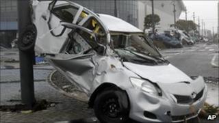 Wrecked car