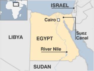 Map of Egypt and surrounding countries