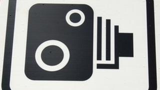 Speed camera sign