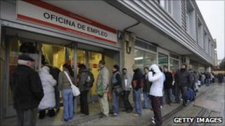 Unemployment queue in Spain