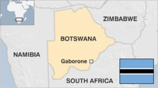 Map of Botswana