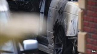 The damage to Andy Carroll's car
