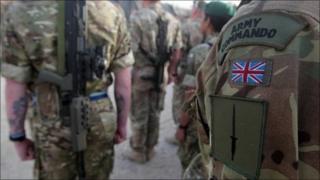 Ceremony to mark the handover from 16 Air Assault Brigade on Herrick 13 to 3 Commando Brigade on Herrick 14 in Lashkar Gah