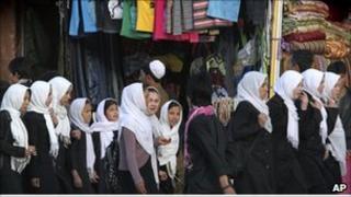 Afghan school girls - 2011