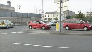 The alert is causing delays for traffic in Newry
