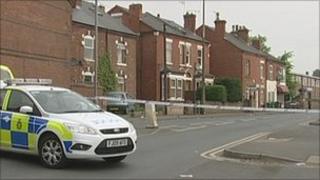 Police car at the scene