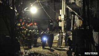 Site of fire in Daxing District of Beijing
