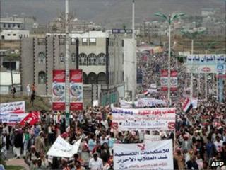 Anti-government demonstration in Ibb (25 April 2011)
