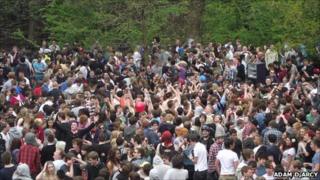 Thousands turned up for the unofficial street party