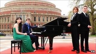 Alice Sara Ott, Benjamin Grosvenor, Katie Derham and Edward Garner