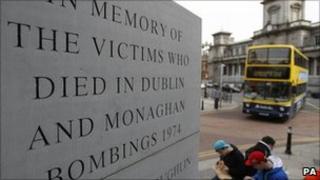 Dublin and Monaghan bombings memorial in Talbot Street in Dublin