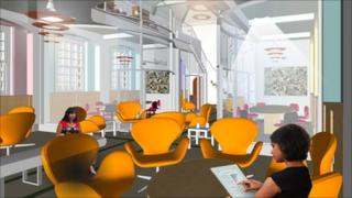 Artist's impression of new library