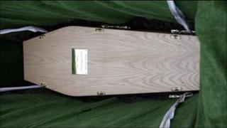 Coffin (plaque details have been fabricated)