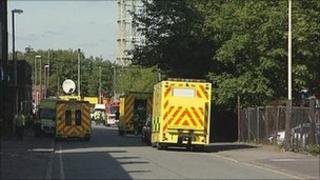 Scene of gas blaze