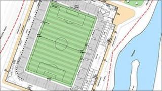 Plans for the new football stadium in Rotherham