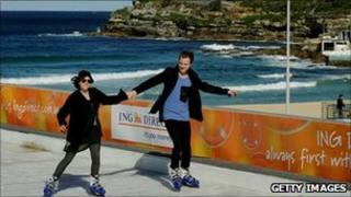 Ice rink overlooking the ocean at Sydney's Bondi beach (2010)