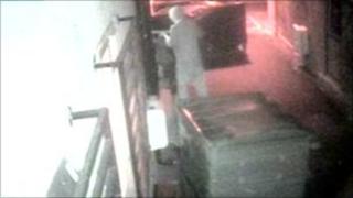 CCTV of Sanchez Gayle with gun