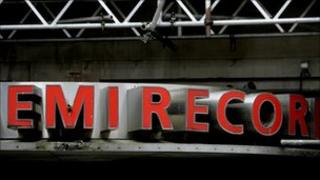 Sign outside EMI's London headquarters