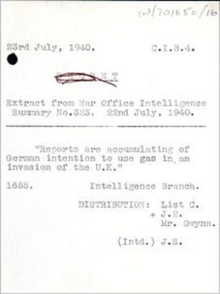National Archives war document