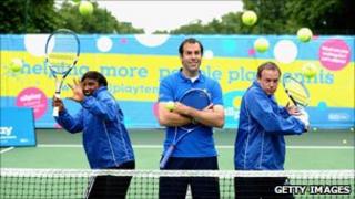 Olympic heptathlete Denise Lewis, former British number one tennis player Greg Rusedski and television presenter Tim Lovejoy launched the LTA's All Play