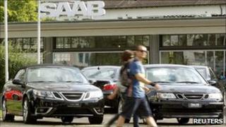 A Saab dealership in Zurich