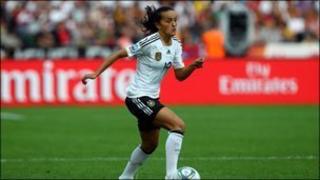 Fatmire Bajramaj of Germany in action against Canada