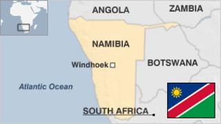 Map of Namibia