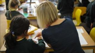 Pupil and teacher