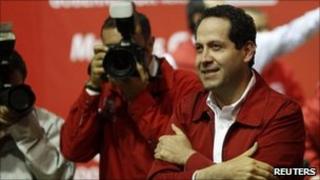 Eruviel Avila - PRI candidate for governor of Mexico state seen on 3 July 2011