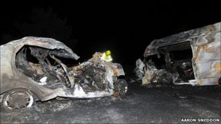 Kingussie crash scene. Pic: Aaron Sneddon